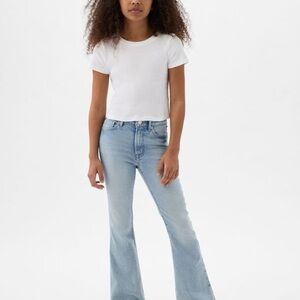 GAP Light Blue two-tone girl’s high rise Flare Jeans 12